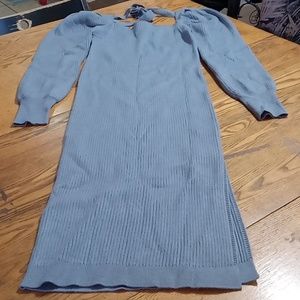 HOUSE OF HARLOW Sweater Dress Women MEDIUM GRAY Long NEW Cocktail Party Birthday